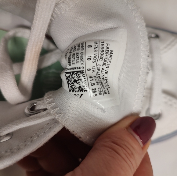 Converse All Star Clear On White M 8 W 10 Excellent Condition! - Picture 7 of 7
